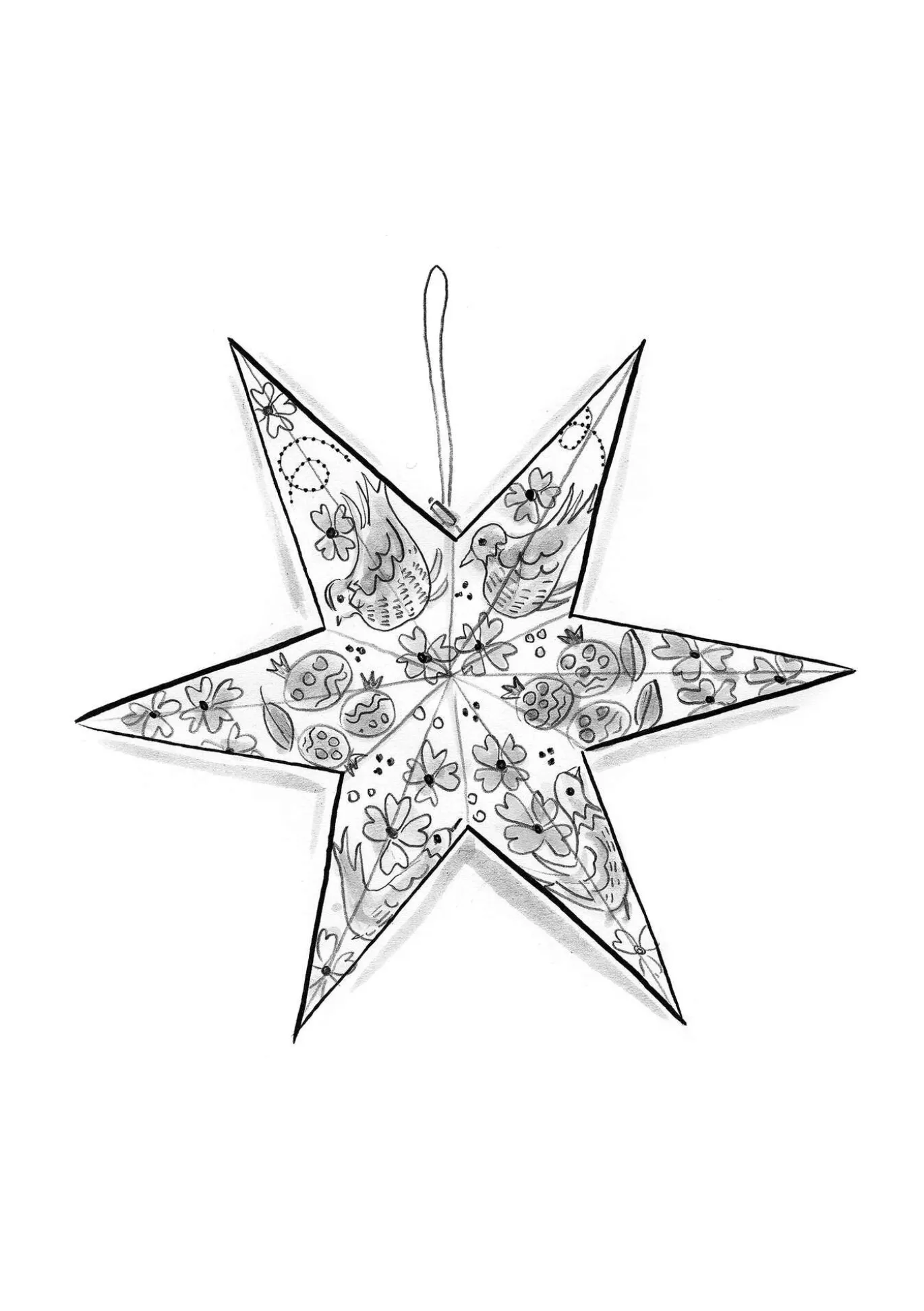 Julstjärna "Baluns" i papper